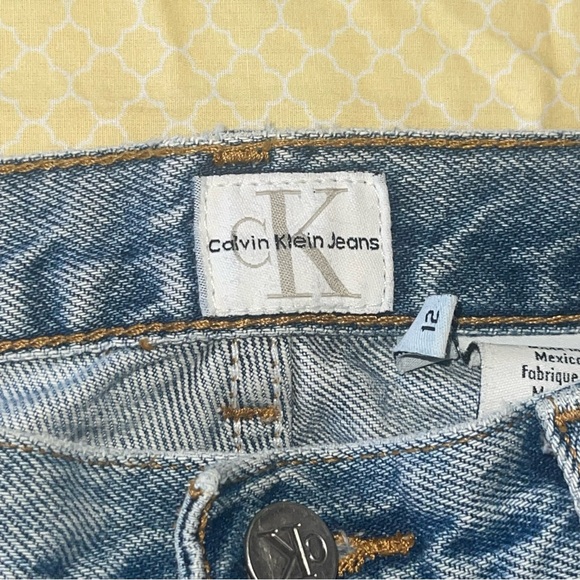 CALVIN KLEIN HIGH WAISTED STRAIGHT LEG DENIM JEANS - Picture 4 of 11